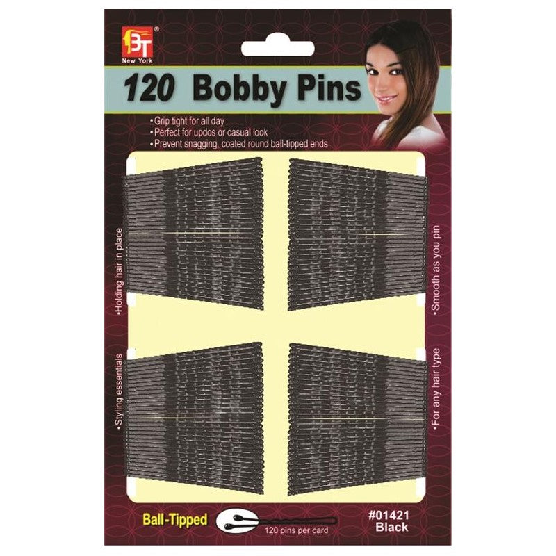 120 Bobby Pins Black