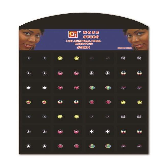 1Pack Nose Studs I Assorted Display 56 Pcs 316L Surgical Steel