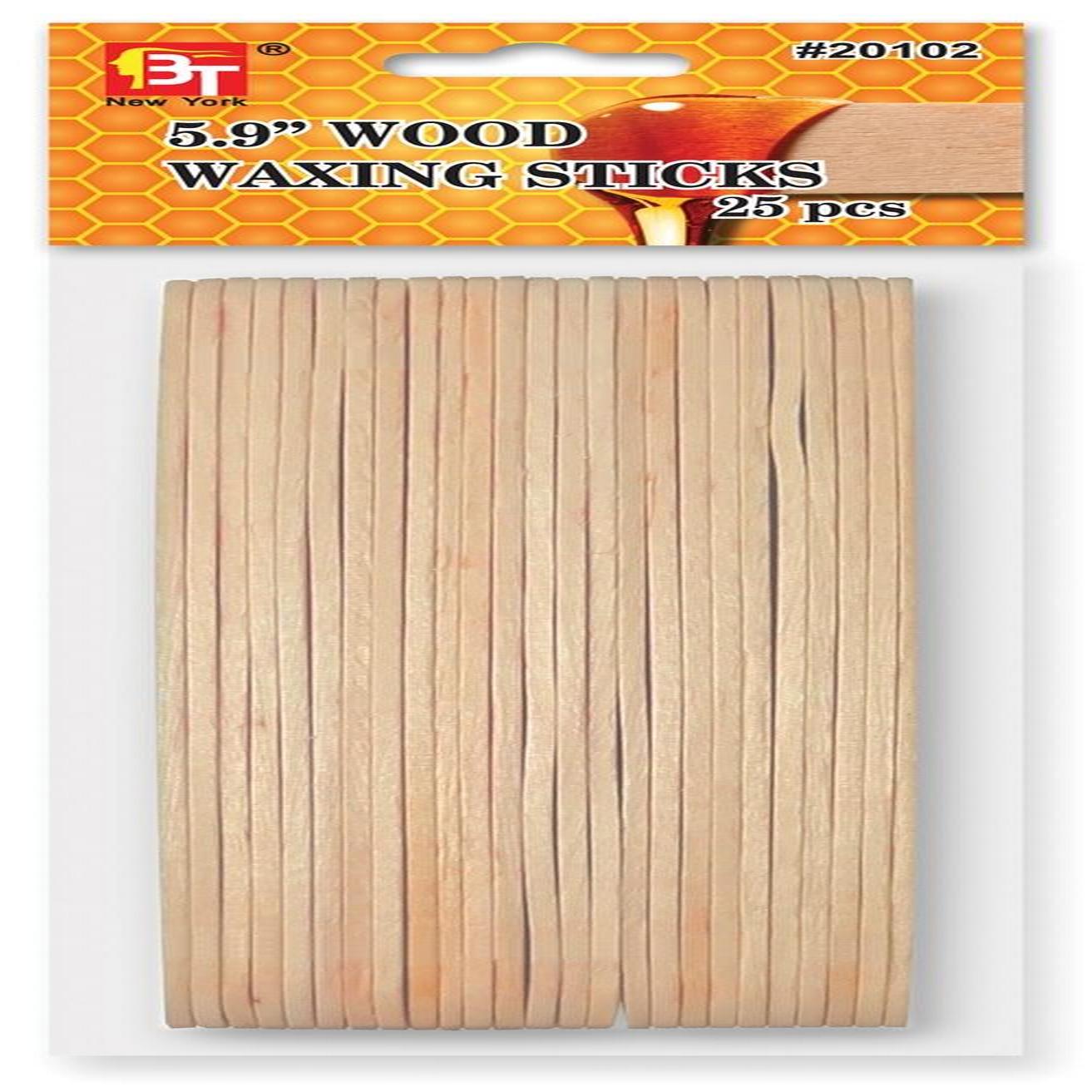 5.9" Wood Waxing Sticks 25 Pcs