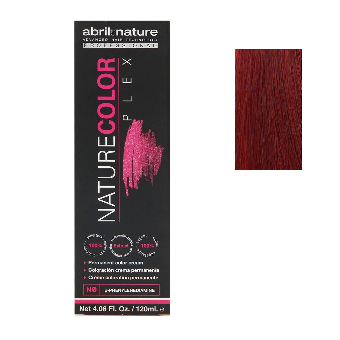 Abril Nature Plex Color 5.60N ,Rojo Red,Burgundy,4.05 Oz.
