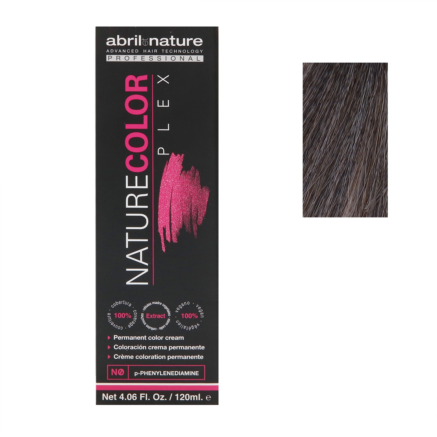 Abril Nature Plex Color 6.1N ,Ceniza Ash,Silver,4.05 Oz.