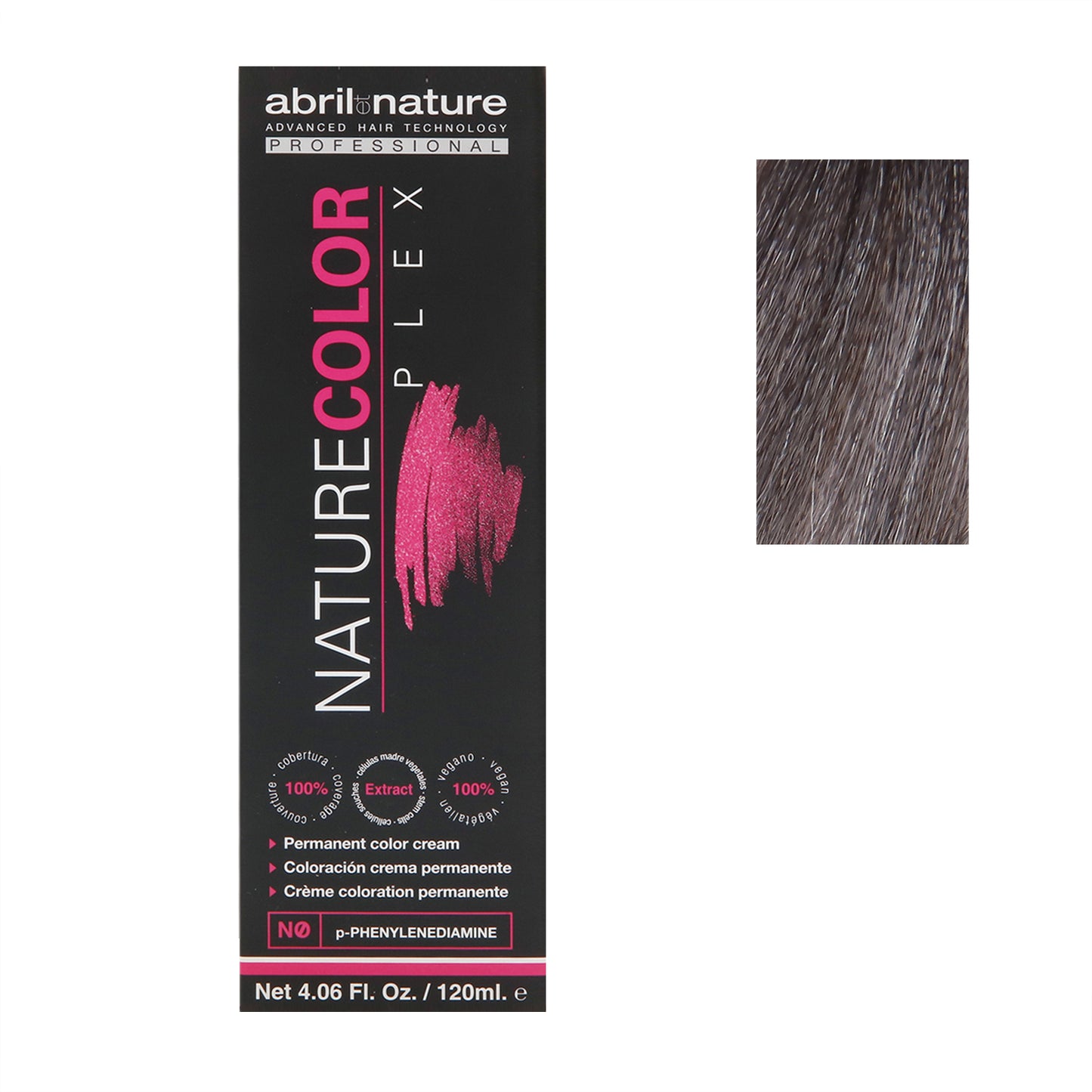 Abril Nature Plex Color 7.1N ,Ceniza Ash,Silver,4.05 Oz.