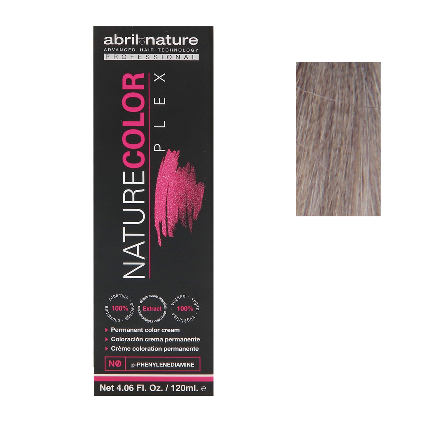 Abril Nature Plex Color 9.1N ,Ceniza Ash,Silver,4.05 Oz.