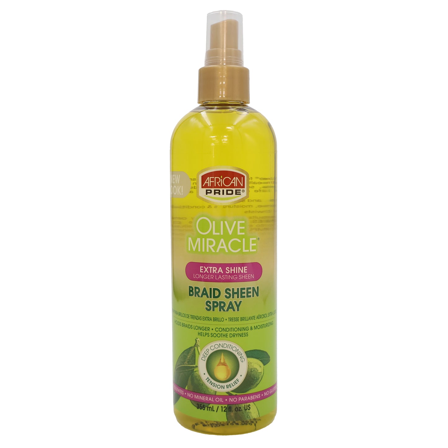 African Pride Braid Sheen Spray Extra Shine, 12 Oz.