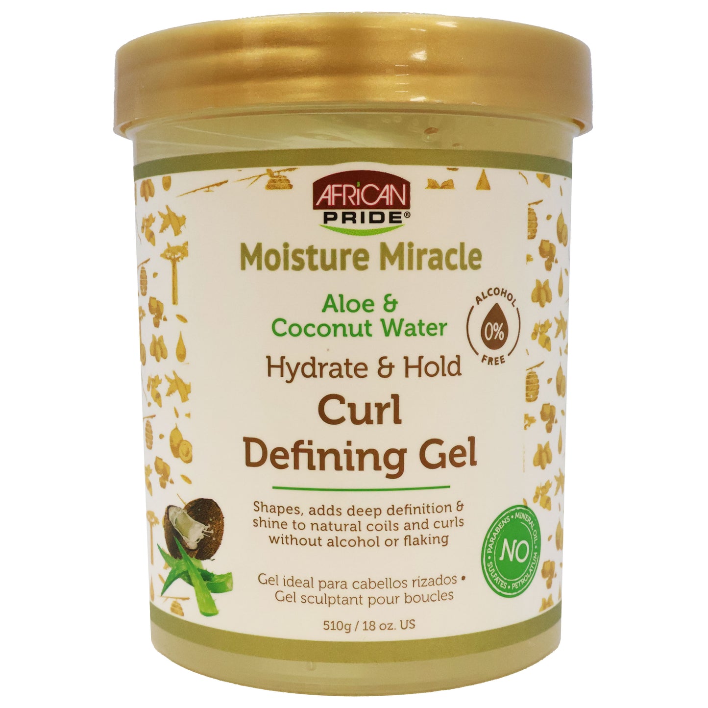 African Pride Moisture Miracle Hair Curl Defining Gel 18 Oz.