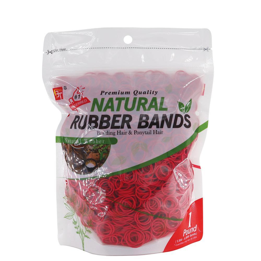 1 Pound Natural Rubber Bands Red