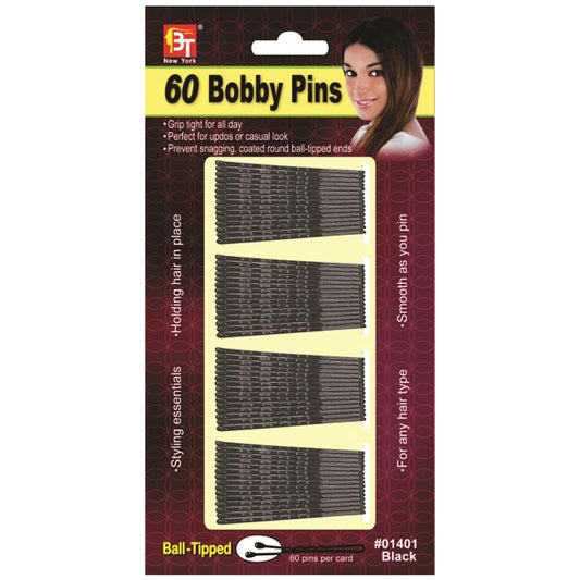 60 Bobby Pins Black