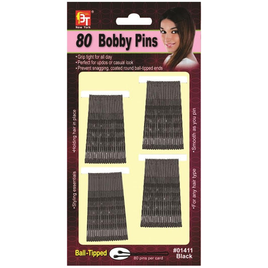 80 Bobby Pins Black