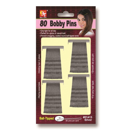 80 Bobby Pins Silver