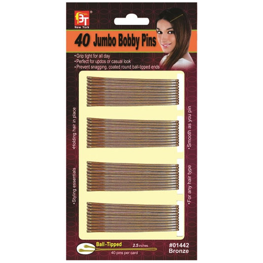 40 Jumbo Bobby Pins Bronze