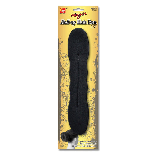8.5" Magic Roll-Up Hair Bun Black