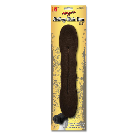 8.5" Magic Roll-Up Hair Bun Dark Brown