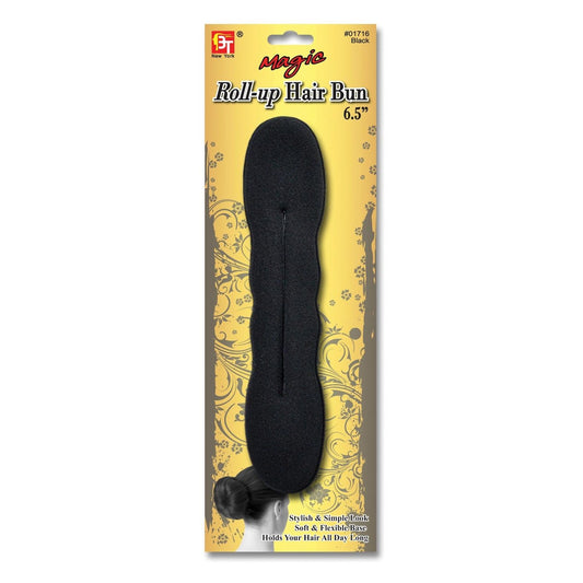 6.5" Magic Roll-Up Hair Bun Black