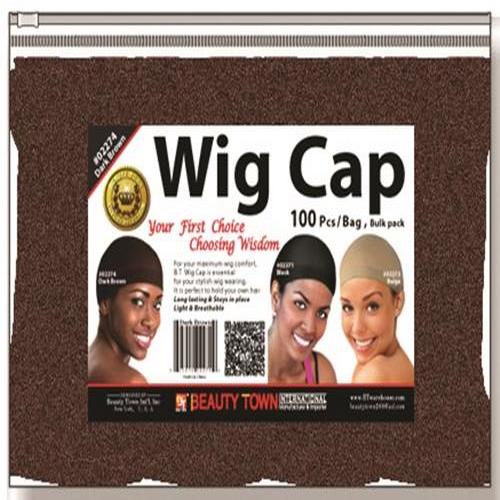 1Pack Wig Cap Bulk Pack 100 Pcs Dark Brown