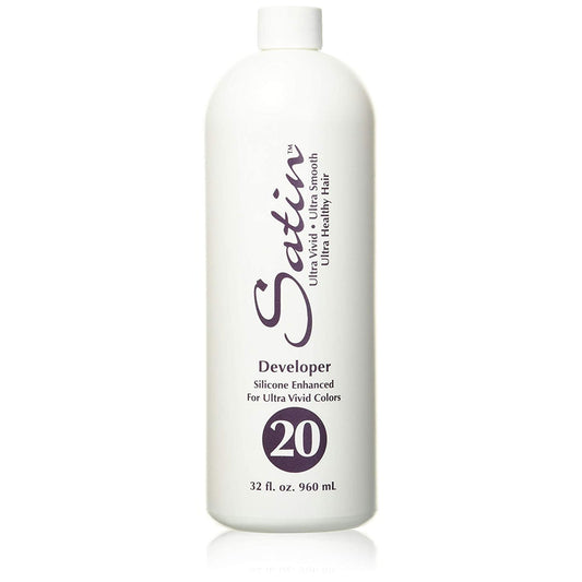 Satin Developer 20 Volume, Silicone Enhanced For Ultra Vivid Color 32 Oz.