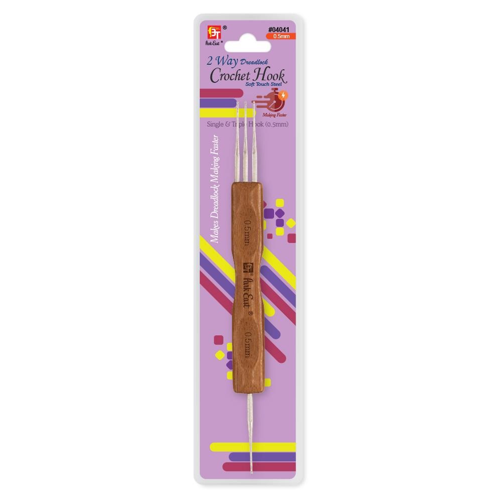 2 Way Dreadlock Crochet Hook-Single & Triple Hook 0.5Mm