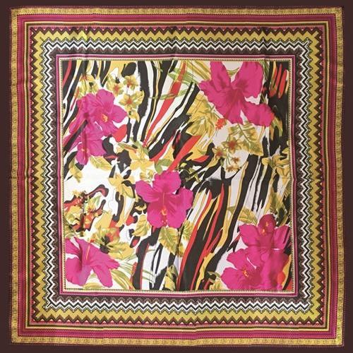Satin Silky Scarf 35" X 35" Orchid FrameAssorted