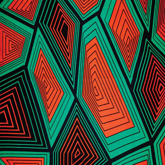 African Pattern Long Scarf 71" X 22"