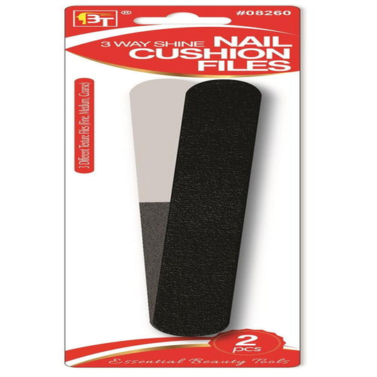 3 Way Shine Nail Cushion Files 2 Pcs
