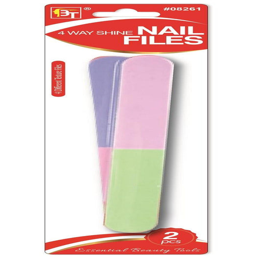4 Way Shine Nail Files 2 Pcs