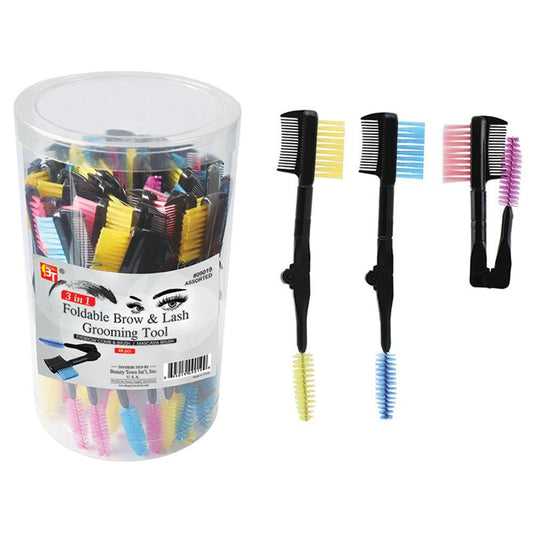 3 In 1 Foldable Brow&Lash Grooming Tool Assorted