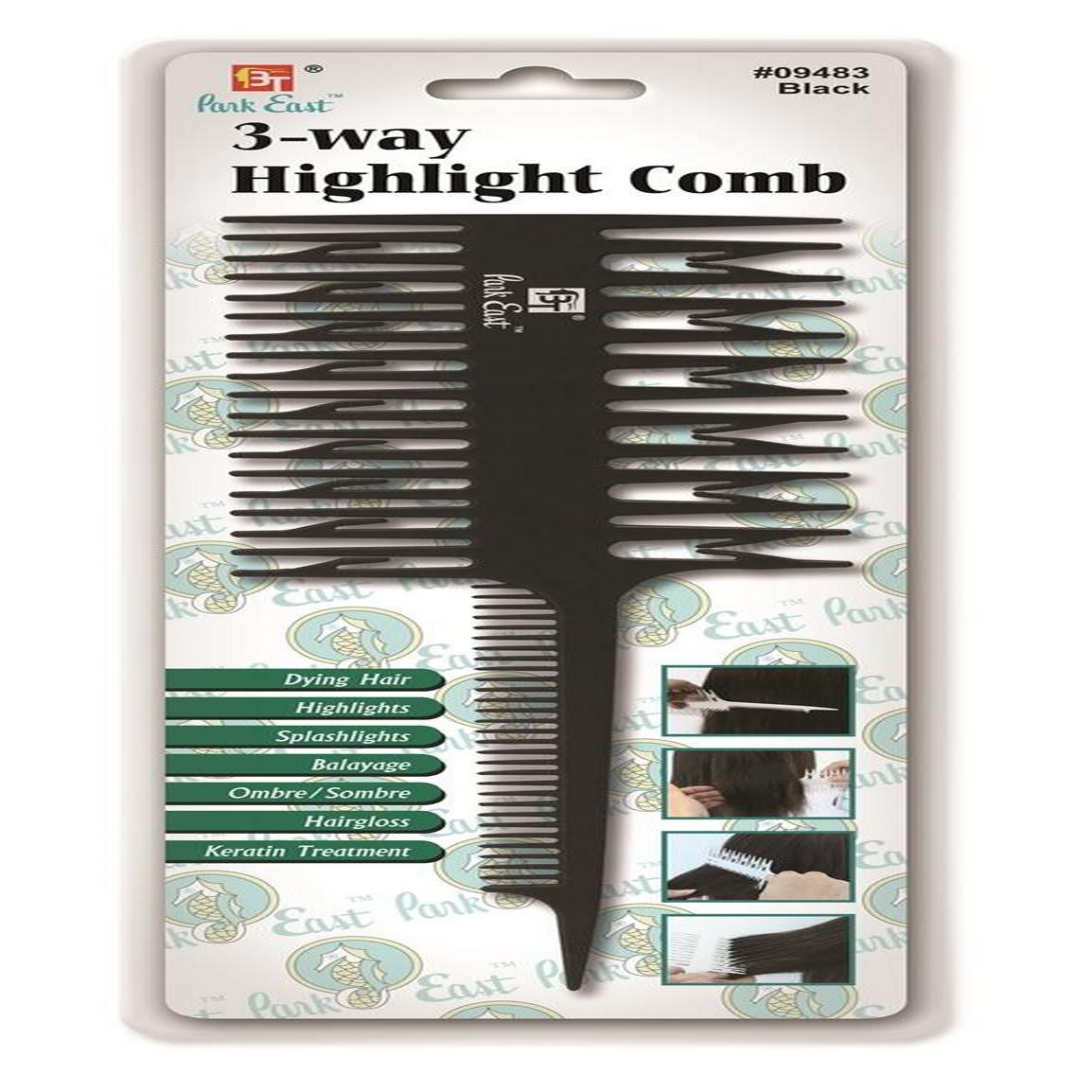 3 Way Highlight Comb Black