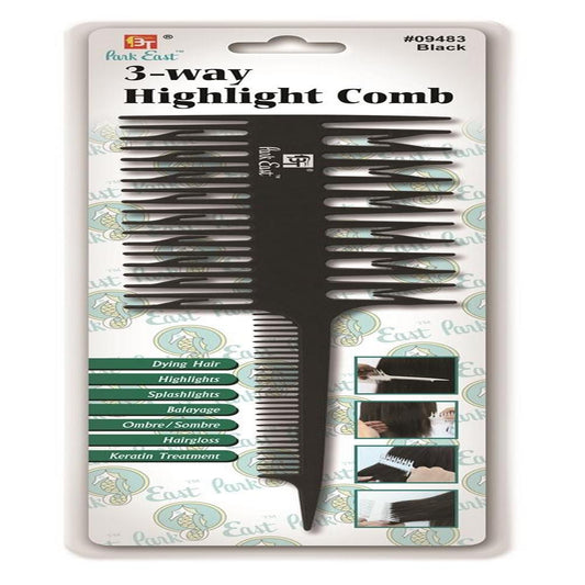 3 Way Highlight Comb Black