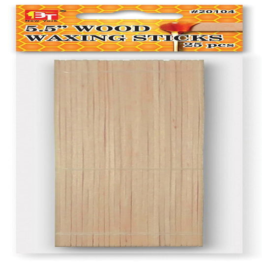 5.5" Wood Waxing Sticks 25 Pcs