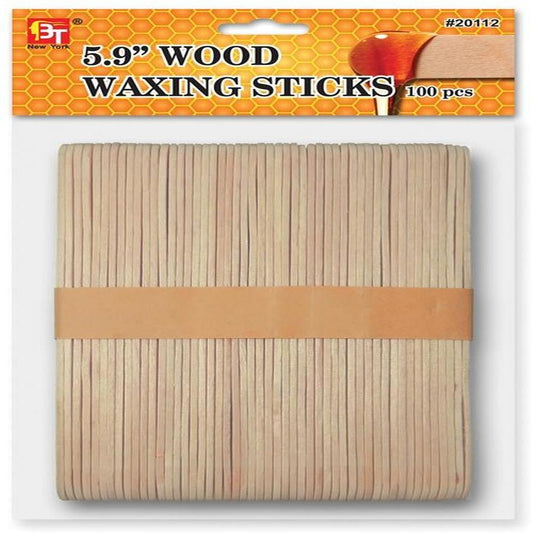 5.9" Wood Waxing Sticks 100 Pcs