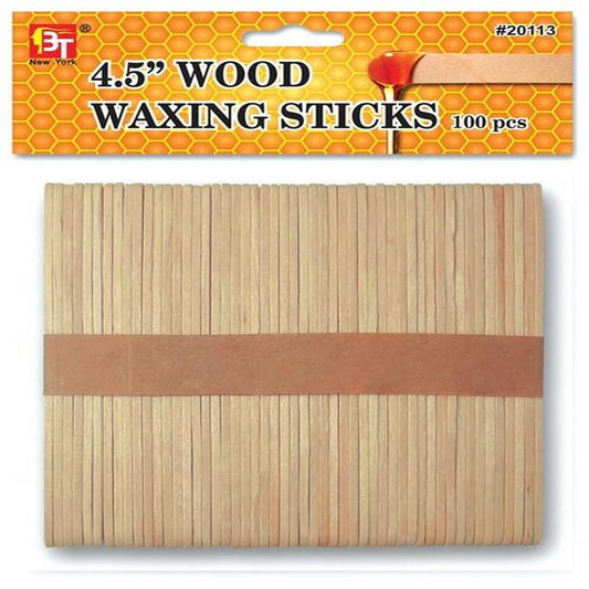 4.5" Wood Waxing Sticks 100 Pcs