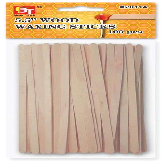 5.5" Wood Waxing Sticks 100 Pcs