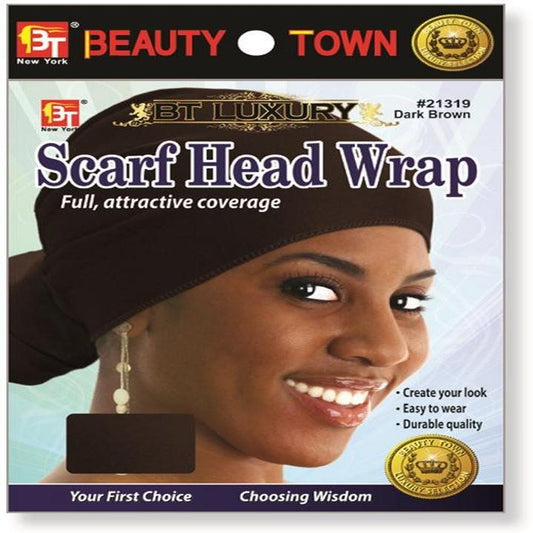 Scarf Head Wrap Dark Brown