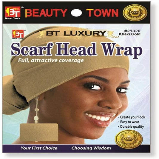 Scarf Head Wrap Khaki Gold