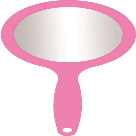 2-Sided Handheld Mirror Clear Pink