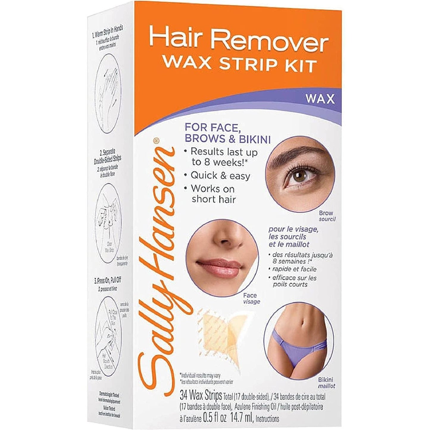 Sally Hansen - Hair Remover Wax Strip Kit 0.50 fl oz.