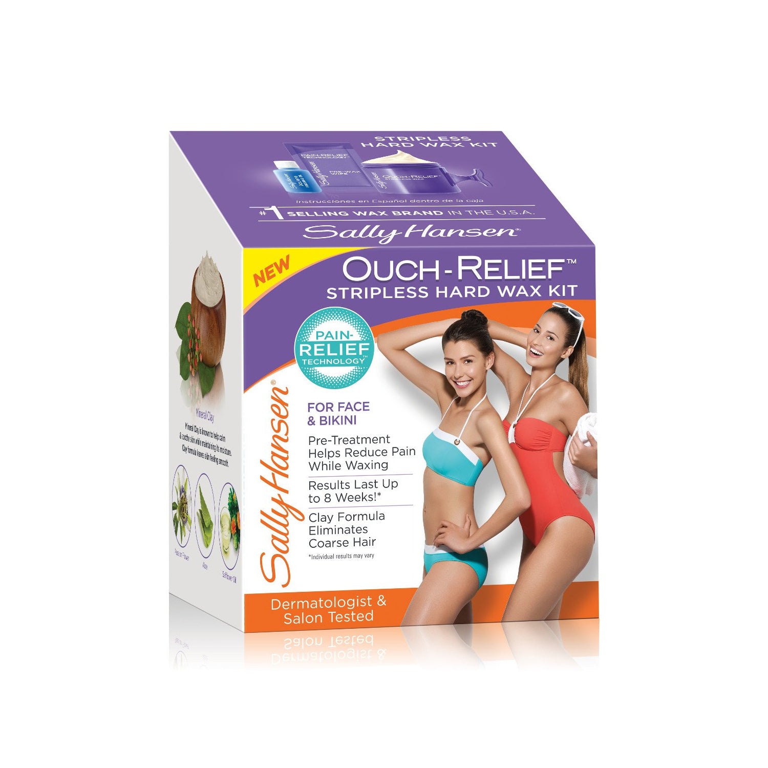Sally Hansen Ouch-Relief Stripless Har Wax Kit 4 Oz.