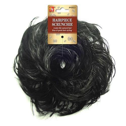 Scrunchie Synthetic Hair Black