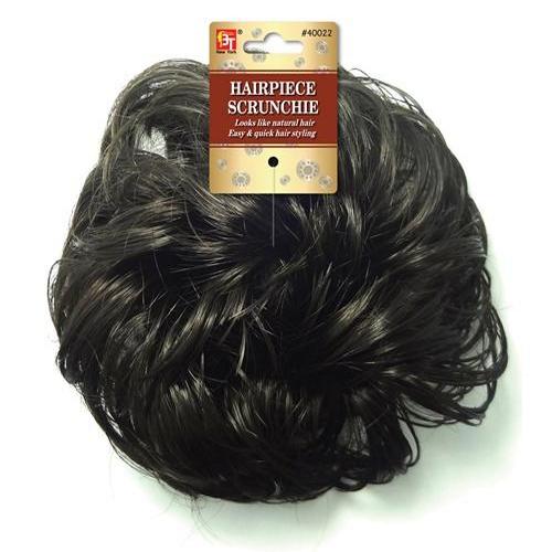 Scrunchie Synthetic Hair Natural Black