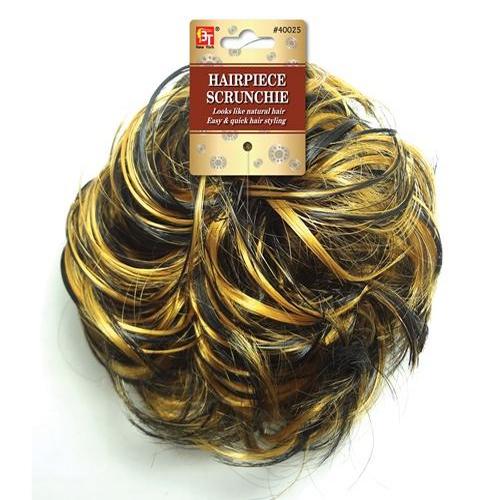Scrunchie Synthetic Hair Black/Blond