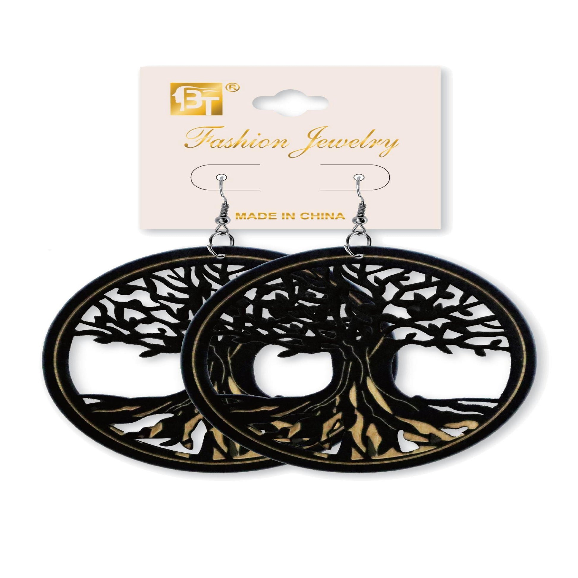 African Fashion Hook Earrings 70Mmx70Mm