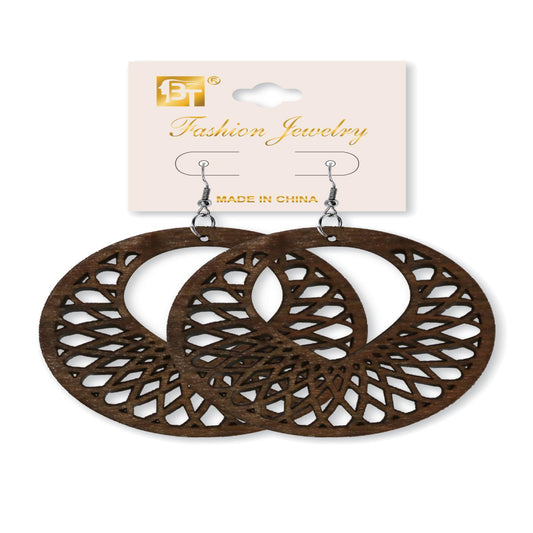 African Fashion Hook Earrings 70Mmx70Mm