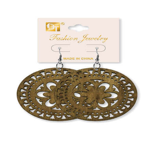 African Fashion Hook Earrings 60Mmx60Mm