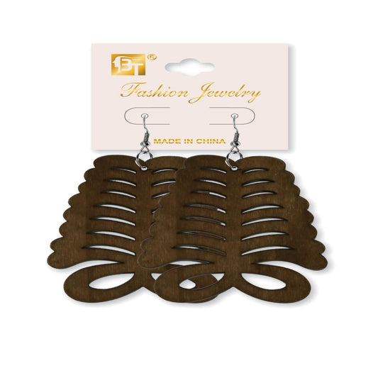 African Fashion Hook Earrings 75Mmx55Mm