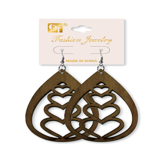 African Fashion Hook Earrings 80Mmx50Mm