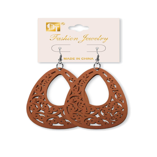 African Fashion Hook Earrings 70Mmx45Mm