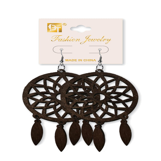 African Fashion Hook Earrings 90Mmx55Mm