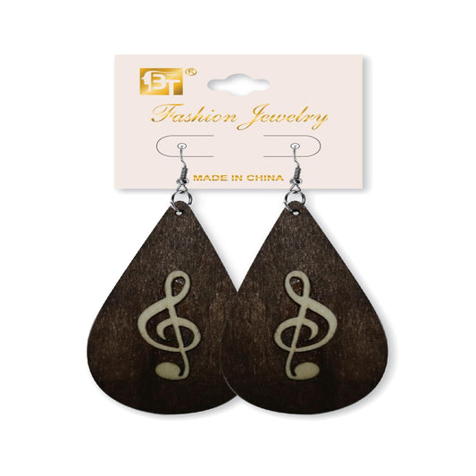 African Fashion Hook Earrings 70Mmx40Mm