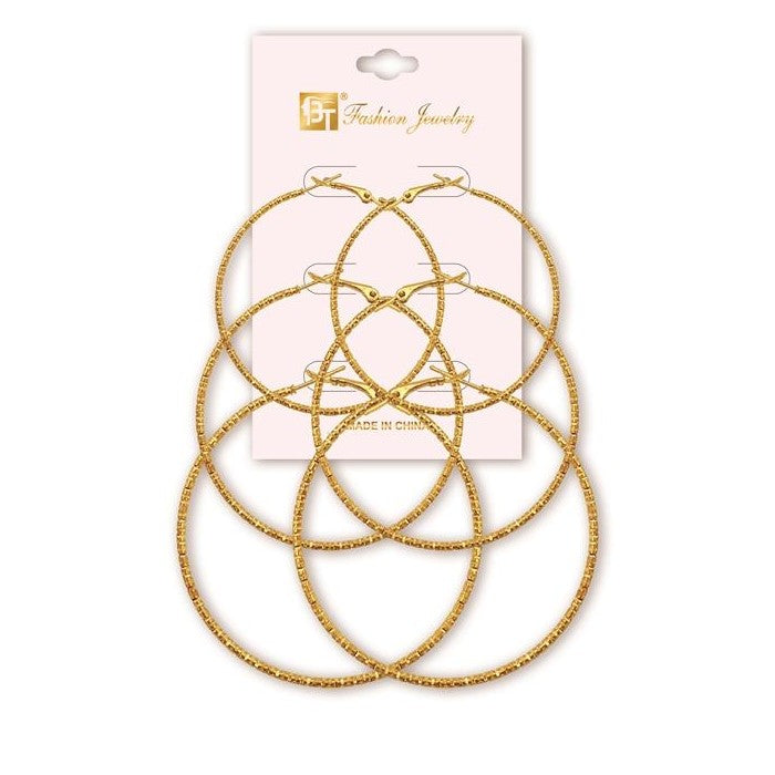 3 Pairs Earrings In Case
