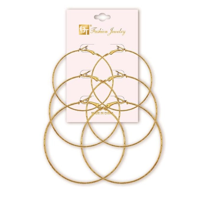 3 Pairs Earrings By Design
