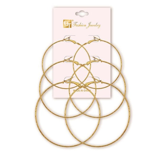 3 Pairs Earrings By Design